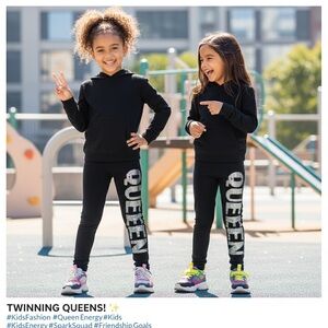 Bundle of Black Kids Leggings -14/16